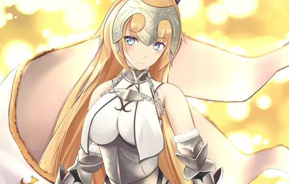 Girl, smile, flag, Fate/Apocrypha, Fate - Apocrypha, Joan of Arc, Fate Apocrypha