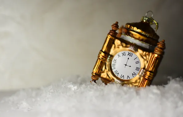 Winter, snow, holiday, watch, Christmas, New year, dial, Christmas decorations