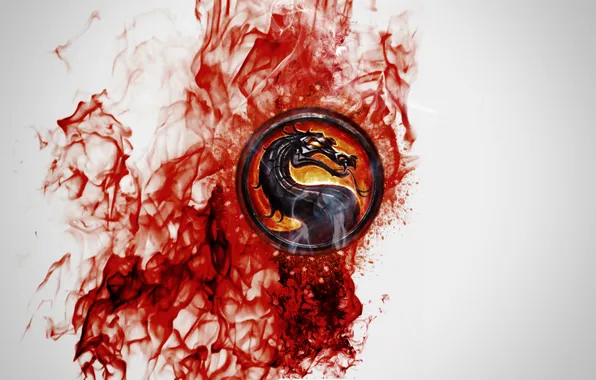 Fire, dragon, art, profile, fire, Mortal Kombat, Dragon Logo