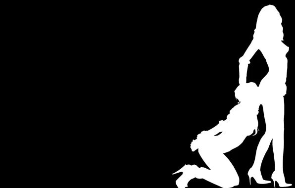 Girls, silhouettes, slave