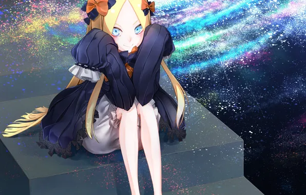 Space, anime, art, girl, Fate Grand Order, The destiny of a great campaign, Abigail Williams, …