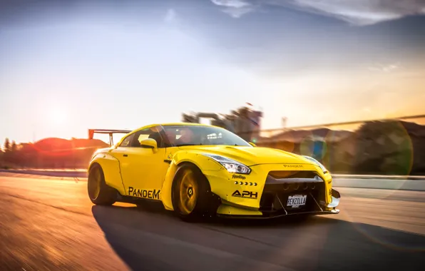 Picture tuning, speed, Nissan, GT-R, tuning, Liberty Walk, Pandem