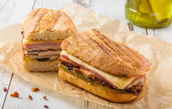 Paper, table, cheese, bread, bokeh, fast food, sandwiches, ham