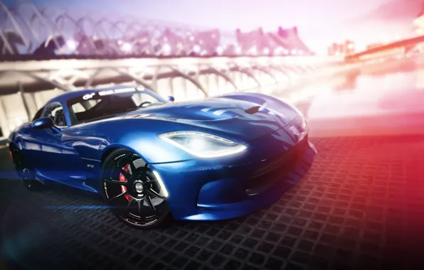 Picture blue, Dodge, Viper, Dodge, Viper, blue, Gran Turismo, SRT, PlayStation, Gran Turismo 6, GT6