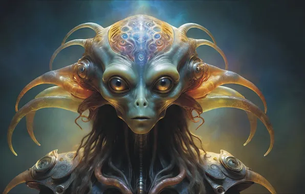 Fiction, portrait, alien, ART, alien, portrait, fantastic art