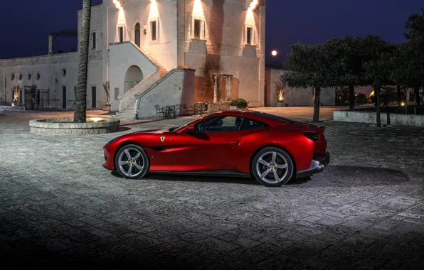 Ferrari, side view, 2018, Portofino