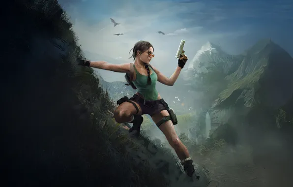 Lara croft, unknown, exploring