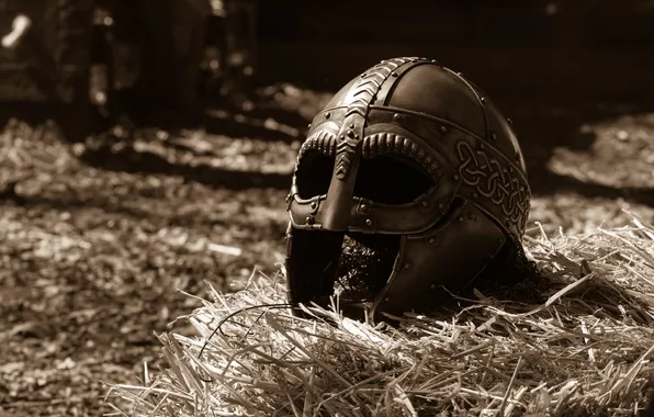 Metal, background, armor, helmet