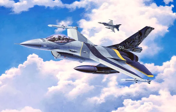 F-16, Fighting Falcon, General Dynamics, light fighter of the fourth generation, Attacking Falcon, American multifunction