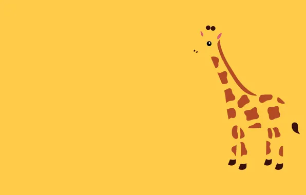 Picture animal, Minimalism, giraffe