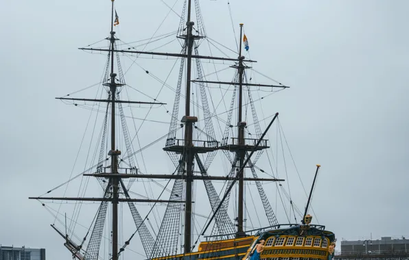 Ship, Amsterdam, sailing, replica