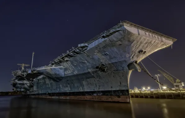 The carrier, abandoned, USS John F. Kennedy, CV-67