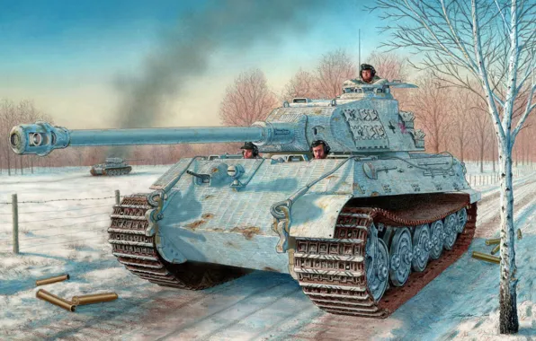 Picture figure, the second world, the Germans, the Wehrmacht, heavy tank, Tiger II, Sd. Car. 182, …