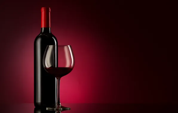 Glass, background, wine, red, glass, bottle, alcohol, Burgundy