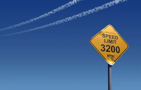 Picture the sky, sign, speed