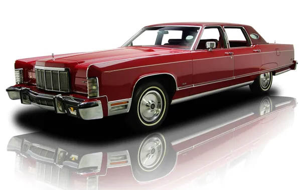 Picture Lincoln, red, reflection, background, Continental, Continental, sedan, classic