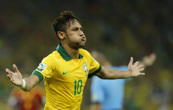 Neymar Jr In Brazil Jersey Wallpaper Download