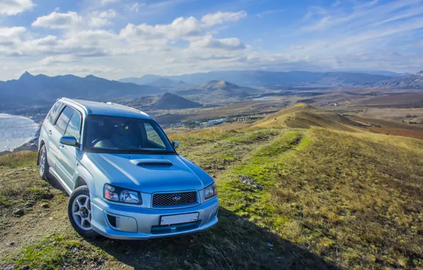 Sea, the sky, blue, view, turbo, Crimea, subaru, cross