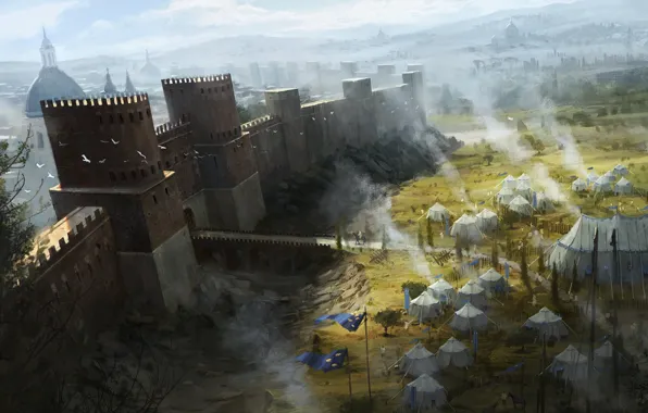 Wall, fortress, camp, Assassin's Creed Identity, War of Cambrai
