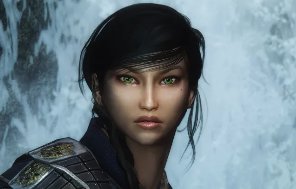 Look, girl, green eyes