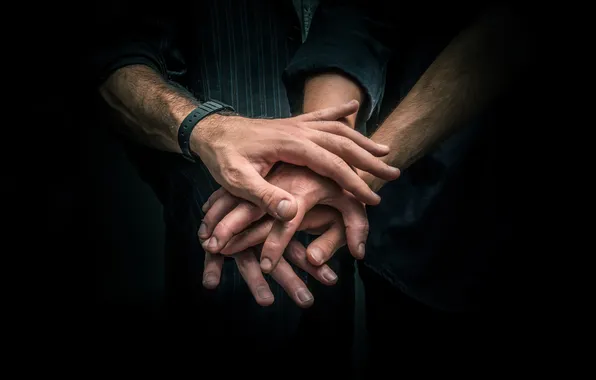 Picture team, friendship, hands, fingers, union, solidarity
