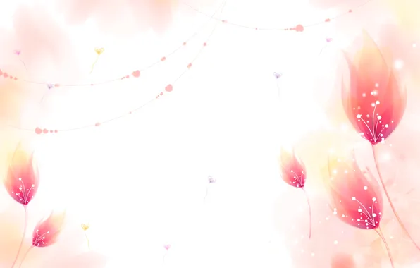 Flowers, tulips, pink, buds