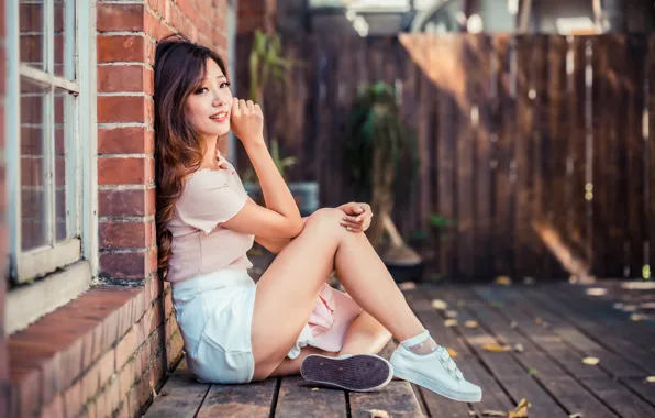 Picture summer, look, girl, smile, legs, cutie