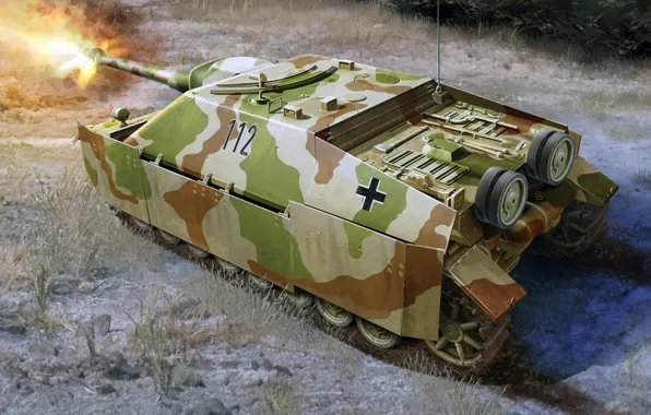 Tank fighter, German self-propelled artillery, Jagdpanzer IV, Sd.Car.162