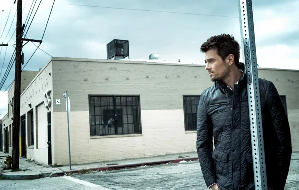 Picture look, the building, jacket, actor, profile, male, Josh Duhamel, Josh Duhamel