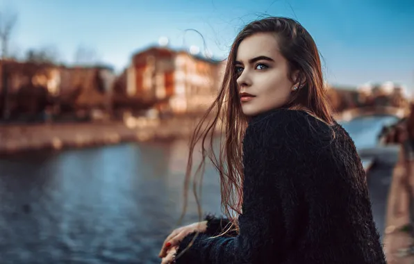 The city, hair, portrait, Russia, George Chernyadev, Moscow Venice