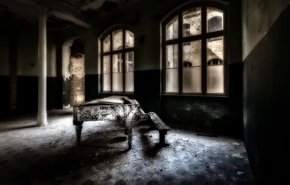 Music, hall, piano