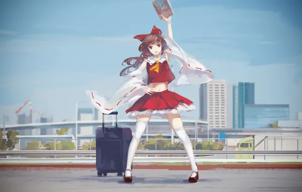 Road, the sky, joy, the city, home, stockings, book, suitcase