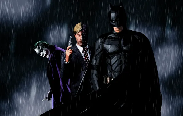 Picture batman, Joker, black, Batman, knight