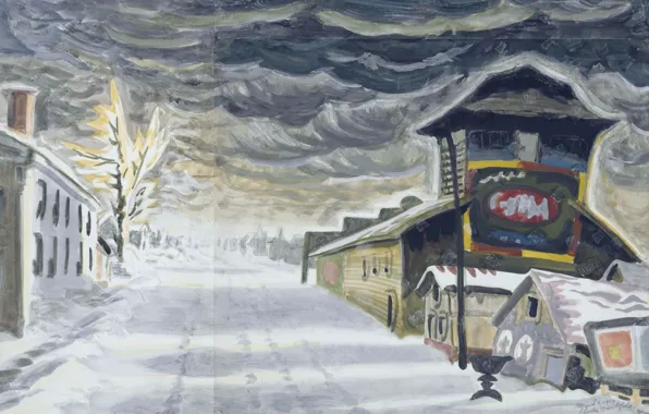 1917, Charles Ephraim Burchfield, Clearing after a Snowstorm