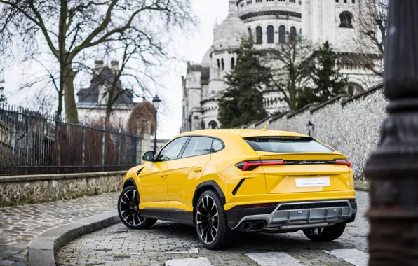 Paris, Lamborghini, rear view, 2018, Urus