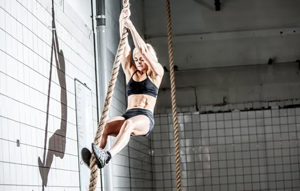 Picture rope, crossfit, intensive training