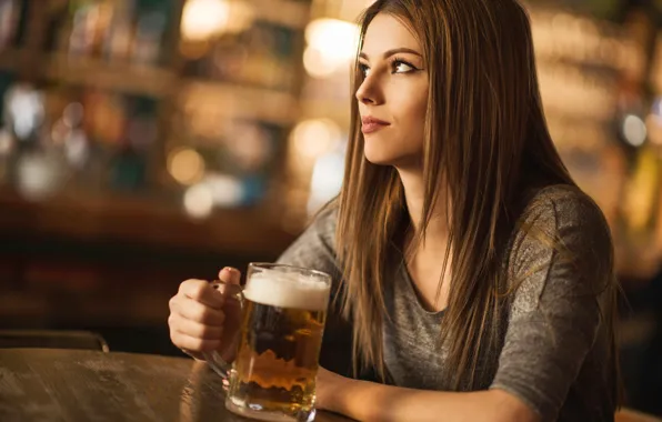 Picture girl, meeting, bar