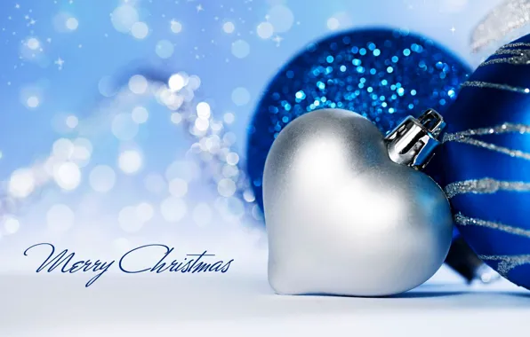 Winter, snow, decoration, holiday, heart, Happy New Year, heart, winter
