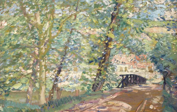 Wallpaper landscape, picture, Karl Albert Buehr, Carl Albert FYR, 1908 ...