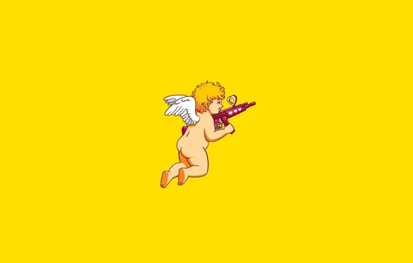 Picture Minimalism, Art, Chow Hon Lam, Yellow, Cupid
