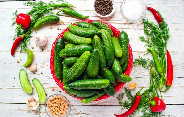 Picture cucumbers, fruits, fresh
