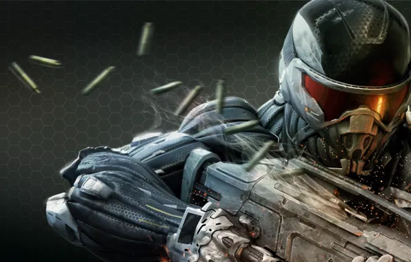 Weapons, soldiers, sleeve, Crisis 2, Crysis 2, nanosuit