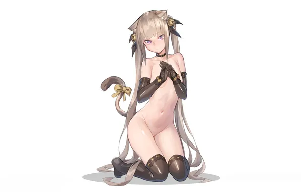 Girl, sexy, thighhighs, long hair, legs, boobs, animal ears, sexy girl
