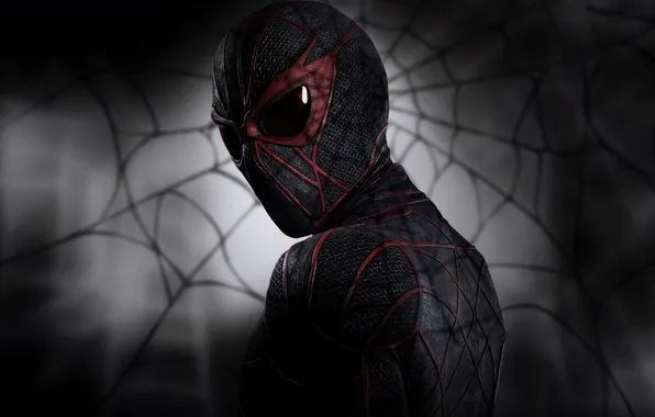 Background, black and white, web, costume, poster, comic, bokeh, MARVEL