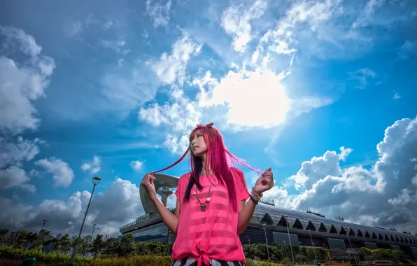 Sky, mood, women, asian, sunlight, sky blue, portrait