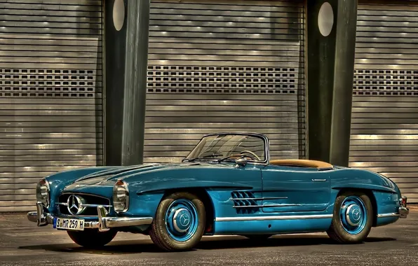 Picture street, lights, grille, hdr, emblem, convertible