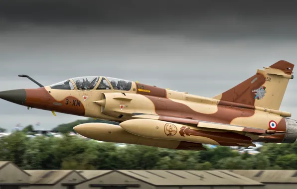 The plane, brown, combat, Dassault Mirage 2000D