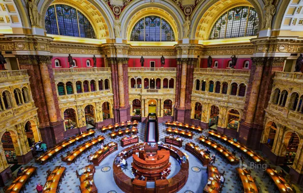 Washington, USA, DC, the main reading room, The Library Of Congress