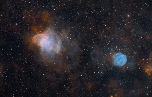 Picture space, stars, nebula, NGC 346, NGC 371