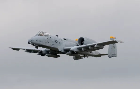 The sky, grey, A-10C Thunderbolt II, combat aircraft